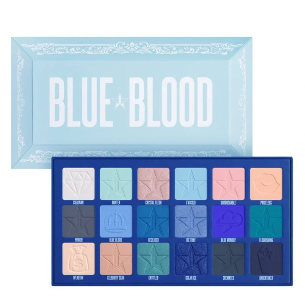 💙 NIB New Jeffree Star BLUE BLOOD Eyeshadow Casket Makeup Palette